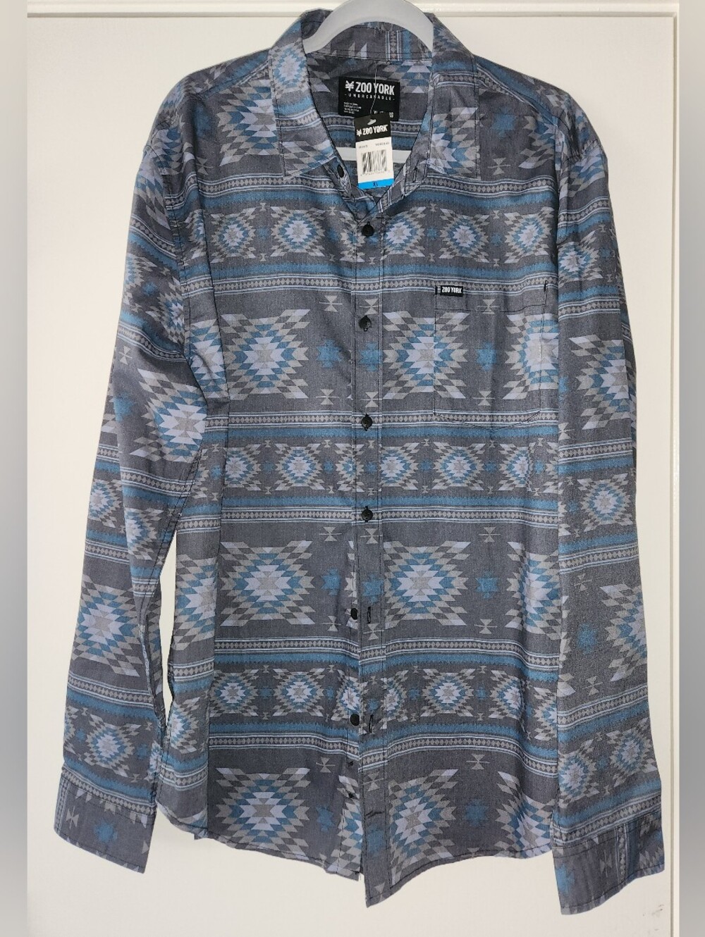 Zoo York Long Sleeve Southwestern Style Men's Shirt Size XL NWT $20